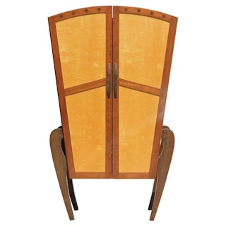 Stunning Custom Scott Black / Blackwood Postmodern Armoire or Wardrobe