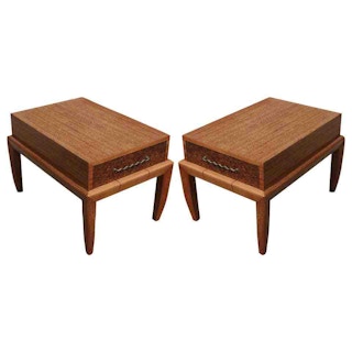 Pair of Nightstands or Side Tables by John Keal and Paul Frankl for Brown Saltman
