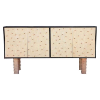 Stunning Custom Brutalist Postmodern Peg Sideboard or Cabinet