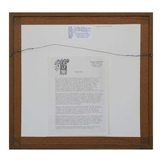 “Anemones & Papillons” Colorful Modern Floral Still Life with Butterflies 1960s-1970s