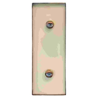 Abstract Surrealist Eyeballs and Wax Mixed Media Contemporary Wall Sculpture 2021