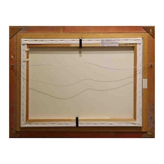 Pink, Purple, and Green Toned Flowering Cacti Desert Landscape Painting 20th Century