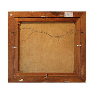 Romanticism Still Life Portrait Painting of a Headmaster with Studying Students Late 19th Century