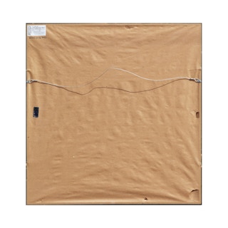 Modern Purple, Light Blue, and Gray Geometric Abstract Leaf Pattern Painting Early 20th Century