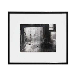 "Still Life III" Black & White Silver Gelatin Photograph of Bottles and Mirrors 1993 - 1994