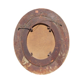 Antique Oval Realistic Portrait of a Young Lady Early 20th Century