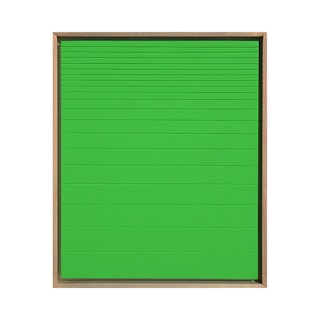 "Saltgrass - Galveston, TX" Contemporary Bright Green Geometric Groove Painting 2022