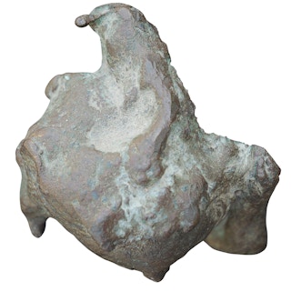 Modern Abstract Figurative Bronze Sculpture Bust of a Nude Young Female Mid-20th Century