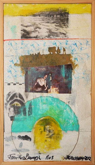 "International Series - Jerusalem No. 3." Abstract Mixed Media Collage 2012