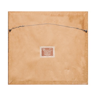 Modern Abstract Neutral-Toned Watercolor Landscape of a Spacious House 1972