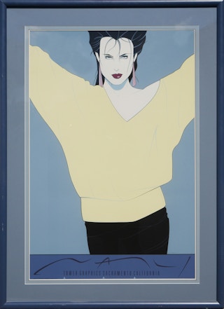 Commemorative #8 “Yellow Sweater” Pastel Blue & Yellow Modern Fashion Serigraph 1986