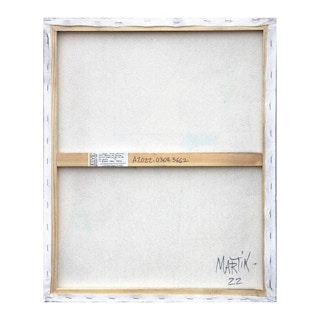 Larry Martin Pink, Yellow, Orange, and Black Contemporary Geometric Abstract Painting 2022