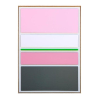 “Carancahua Cut - Galveston, TX” Contemporary Pink Floating Rectangle Painting
