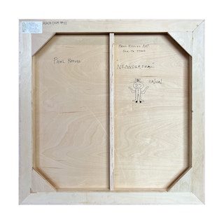 "Neanderthal" Contemporary Blue and Red Geometric Abstract Painting 2023