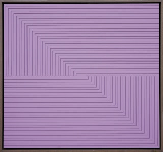 "Lost and Found" Contemporary Lavender Linear Abstract Groove Painting 2023
