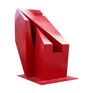 Large Contemporary Geometric Red Indoor/Outdoor Sculpture 2022