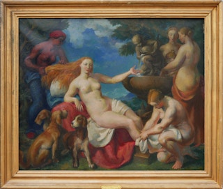 “Venus and Her Attendants” 20th Century Classical Painting 1932