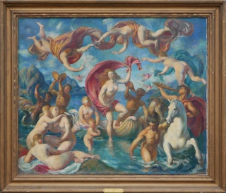 "The Arrival of Venus" 20th Century Realist Figurative Classical Painting 1932