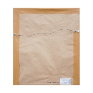 Red, Gray, and White Abstract Figurative Contemporary Painting of a Lady 20th Century