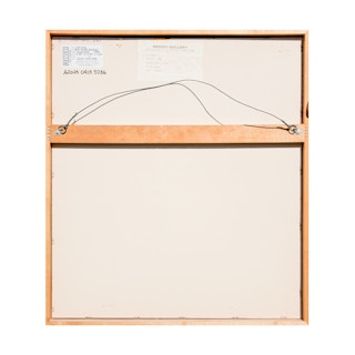 Blue, Orange, and Green Abstract Geometric Figurative Collage 1981