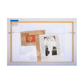 “Untitled” Orange, Blue & Yellow Abstract Portrait of George Washington 1990s