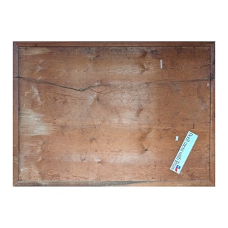 Early Naturalistic Nautical Painting of a Whaling Ship and Crew at Sea 1945