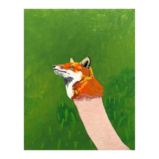 “You're looking good just like a snake in the grass” Contemporary Fox Painting 2018