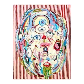 “Yellow-eyed, gamey-smelling lowlife” Colorful Contemporary Surrealist Painting 2013