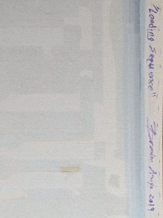 "Landing Sequence" Contemporary Geometric Hard-Edge Abstract Painting 2019