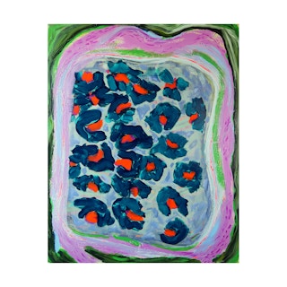 "Bloom in the Storm" Contemporary Colorful Abstract Expressionist Landscape 2021