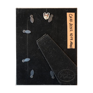 "Cloud Delivery" Sky Blue, White, and Black Surrealist Abstract Painting 2022