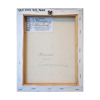 "Rocco" Gray and Black Abstract Figurative Painting of a Man's Silhouette 2021