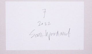 "7" Red, Blue, White & Black Abstract Contemporary Painting 2022