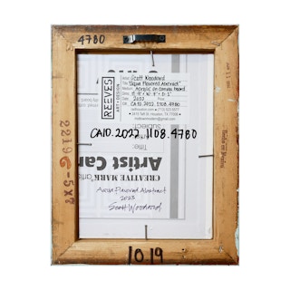 “Aqua Flavored Abstract” Aqua and Black and Orange Contemporary Painting 2022