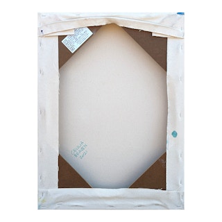 Contemporary Abstract Orange and Blue Toned Biomorphic Alligator Figure Painting 2021