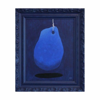 “Blue, Blue, Electric Blue” Contemporary Abstract Surrealist Amorphous Painting 2020