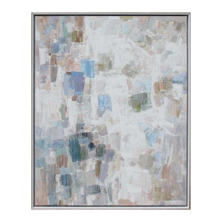 "Keep Praying" Large Abstract Pastel Contemporary Color Block Painting 21st Century