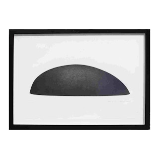 “Significant Abstract of Form M.F.A./92/D" Large Black Abstract Lithograph 1993