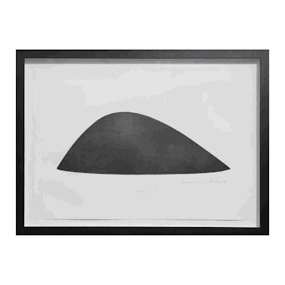 “Significant Abstract of Form M.F.A./92/J” Large Black Abstract Lithograph 1993