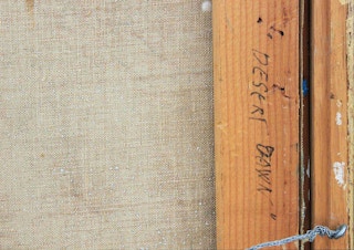 "Desert Dawn" Blue Toned Abstract Impressionist Waterfall Landscape Painting 2015