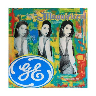 “Ell Es Magia / She is Magic / Kendall Jenner” Teal Toned Pop Art Painting 2018