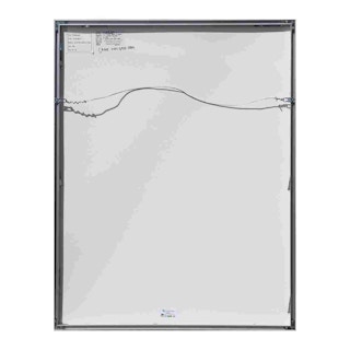 "The Message" Colorful Red, Blue & Yellow Abstract Modern Mixed Media Painting 1989