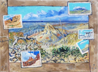 "Big Bend Memories 5 Elephant Tusk Mountain" Blue-Toned Southern Landscape 2022