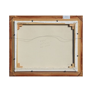 "Event" Surreal Pastel Blue and Purple Toned Seascape with a Floating Sphere 2004