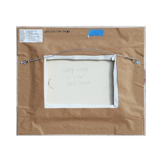 "Lady Lake" Surreal Blue & Green Abstract Landscape of a Lake with Woman's Face 2009