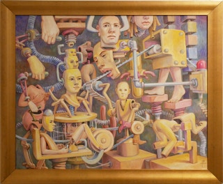 "Infernal Machine" Contemporary Surrealist Biomechanical Painting 2013