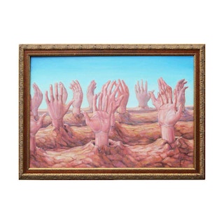 “From the Earth” Soft Hued Contemporary Surrealist Landscape Painting 2004