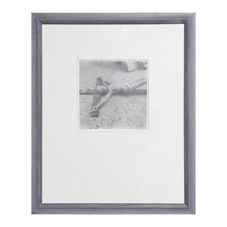 Jim Reitz Black and White Photograph of a Found Crucifix Sculpture on the Ground 2008