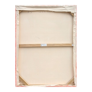 "Walk By the River" Red and Blue Contemporary Abstract Landscape Painting 2023