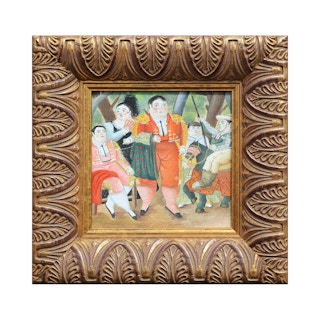 "El Zurdo y su Cuadrilla" Warm-Toned Abstract Figurative Colombian Matadors